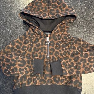 NWOT Joe’s Jeans Leopard Half Zip Hoodie Size 4